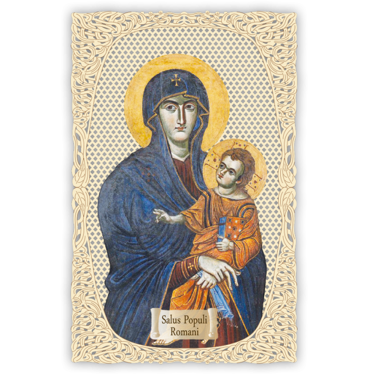Officina D'Arte Torre　飾りレース紙ご絵　Salus Populi Romani　 OAT305　イタリア語祈りカード　