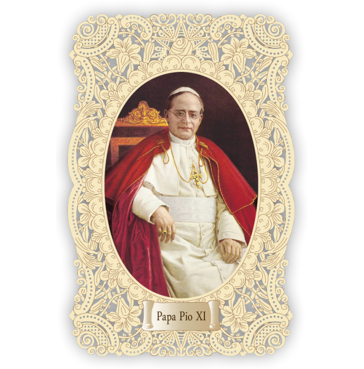 Officina D'Arte Torre　飾りレース紙ご絵　Papa Pio XI　 OAT316　イタリア語祈りカード　