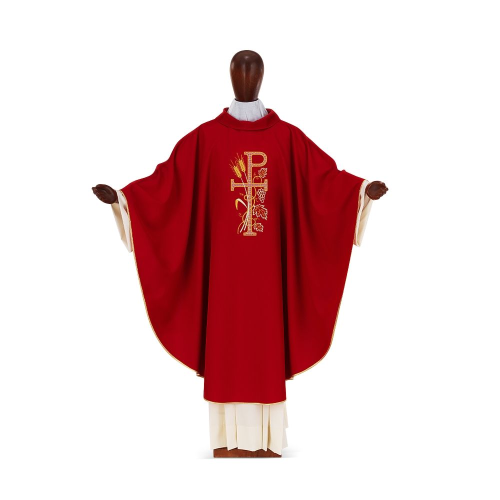 教会住所または寄進者宅のみお届け　イタリア  DESTA社  Chasuble 221 カズラ　２２１ 赤