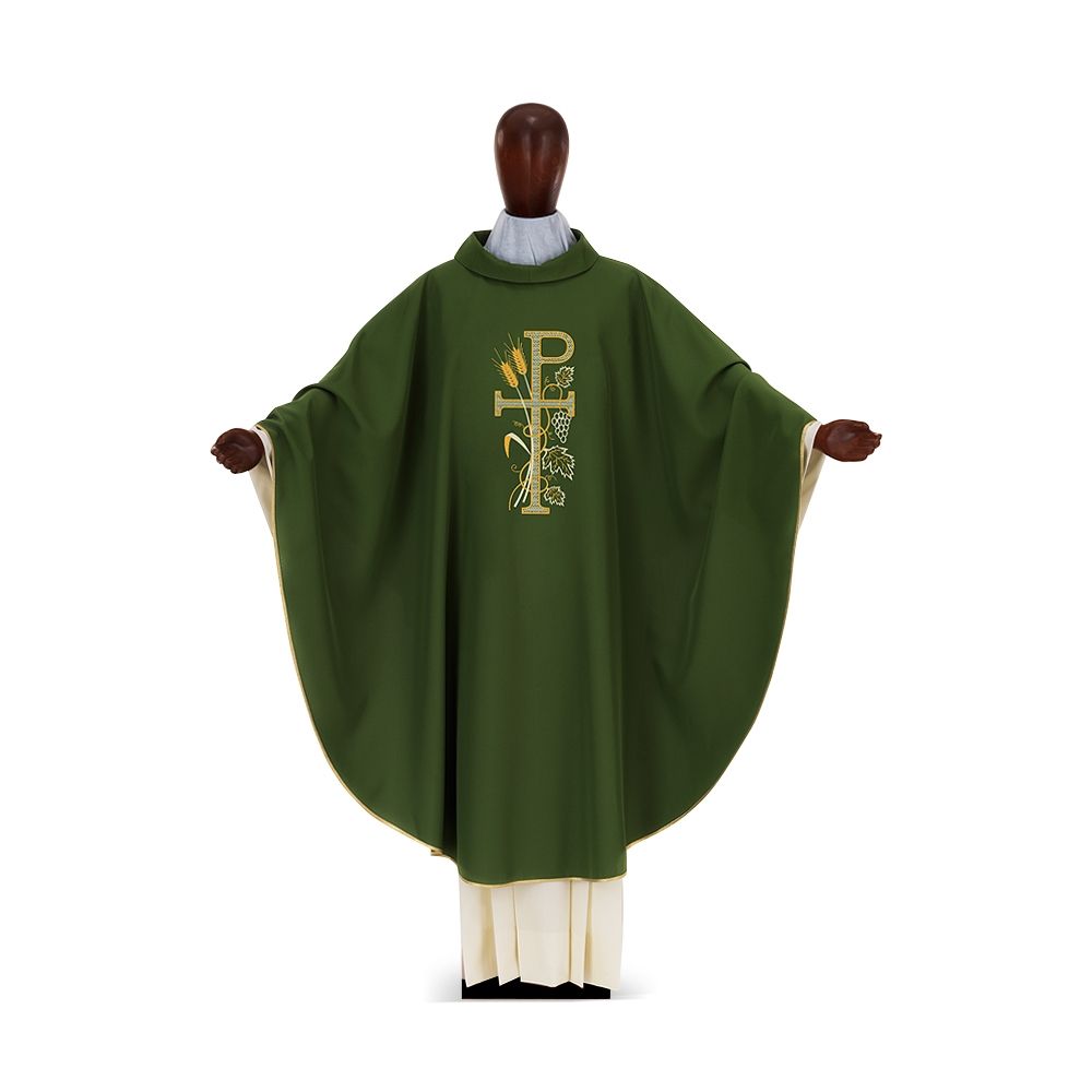 教会住所または寄進者宅のみお届け　イタリア  DESTA社  Chasuble CHIR カズラ　２２１緑