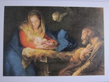 名画　イタリア　イタリア・ミラノ　クリスマスカード 　ポンペオバトーニ　聖家族　定型　C1605