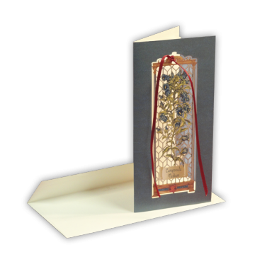 Officina D'Arte Torre　立体飾りレース　紙しおり　カード CAMPANULA MINOR　　OATBFL04　 カード　