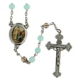 ロザリオ　ファティマ１３　世の光のロザリオ　Devotional rosaries Rosary of the Word light blue glass beads 6 mm - Faith Collection 13/47