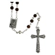 ロザリオ　ファティマ１７　献身のロザリオ　Devotional rosaries Obedience rosary with brown glass beads 6 mm - Faith Collection 17/47