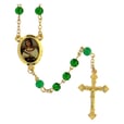 ロザリオ　ファティマ３５　聖ドロシーのロザリオ  Devotional rosaries Santa Dorothy rosary with green glass beads 6 mm - Faith Collection 35/47