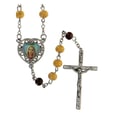 ロザリオ　ファティマ９　慈善の聖母ロザリオ　Devotional rosaries Charity rosary, yellow wood beads 6 mm - Faith Collection 9/47