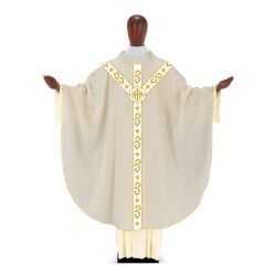 教会住所または寄進者宅のみお届け　イタリア  DESTA社  DBAROQUE226R　Chasuble 226 カズラ　 白金