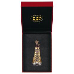 ULPE WOOD ART　イタリア　木彫  ロレートの聖母子ゴールド　８センチ　ケース付き　OUR LADY OF LORETO + CASE　UP079000E8G