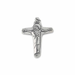 イタリア　LAL079OX　三位一体　トリニティクロス　トリニティメタルクロス　Oxidised metal cross, with Virgin Mary, size cm. 8