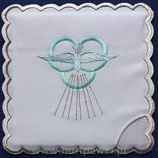 EU　HLCR120-090  教会典礼用　カリスリネン４点セット　精霊　リング　Chalice's linen set　