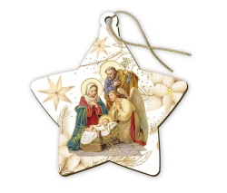 イタリア　 FBNATALE1384-1  キリスト降誕のシーンのあるクリスマスオーナメント