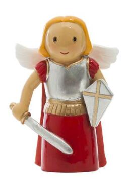 アメリカ　香港製　レジン　LDW   155256YX 　Saint Michael statue 　大天使ミカエル　８センチ