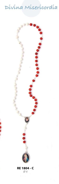イタリア　RE1804-C　いつくしみのイエスロザリオチャプレット　DIVINE MERCY ROSARY 6 MM