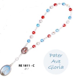 イタリア　RE1811-C　父の栄光　チャプレット　ロザリオ　PATER AVE GLORIA ROSARY 7 MM