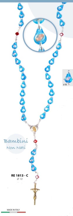 イタリア　RE1813-C　生まれて来る子供のためのチャプレット　ロザリオ　ROSARIO BAMBINI NON NATI MM.15X10