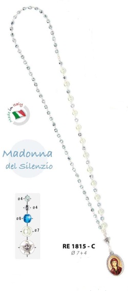 イタリア　RE1815-C　沈黙の聖母のチャプレット　ロザリオ　ROSARIO MADONNA DEL SILENZIO MM.4 E MM.7