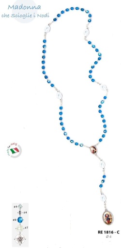 イタリア　RE1816-C　結び目を解く聖母のチャプレット　ロザリオ　ROSARIO MADONNA CHE SCIOGLIE I NODI MM.6