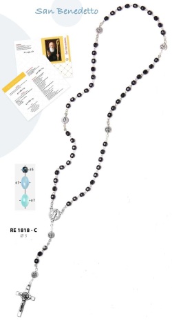 一般不可　転売不可　イタリア　RE1818-C　聖ベネディクトのチャプレット　ロザリオ　ROSARIO SAN BENEDETTO MM.5