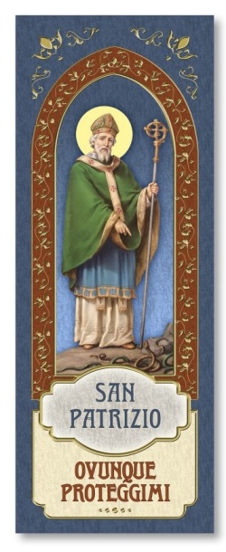 FRATELLI BONELLA　イタリア　金箔押紙のしおり   FB185-640　聖パトリック　　 5.5 x 15 Cm　