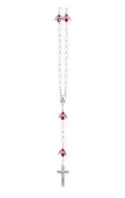 イタリア　 LALRE1854SCR 　天使ロザリオ　Glass Rosary mm.5 Angels, Angels Pater and Cross - GENERICO/PERSONALIZZATO