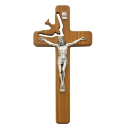 USA Catholic 　CC2006235　聖霊の木製の十字架-8インチ（２０センチ）