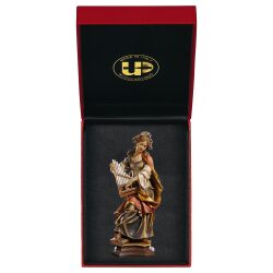 ULPE WOOD ART　イタリア　木彫ローマの聖セシリア オルガン+ケース付き １０センチ　ケース付き　UP230000E10