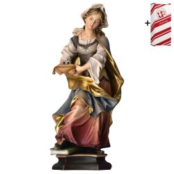 ULPE WOOD ART　イタリア　木彫　目のあるシラキュースの聖ルチア + ギフトボックス １９センチ  UP234111B20