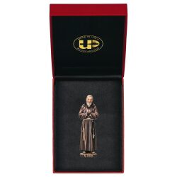 ULPE WOOD ART　イタリア　木彫　聖ピオ神父　8センチ　ST. PADRE PIO + GIFT BOX　UP269000E8