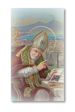 FRATELLI BONELLA　イタリア　紙のご絵　FB287-168　聖アルフォンソ 　裏面一色のイタリア語祈り　5.5 X 10 Cm