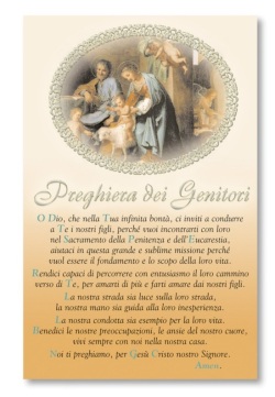 FRATELLI BONELLA　イタリア　羊皮紙手判カード　 FB0313-23  両親の祈り　羊皮紙カード  9 x 14 cm