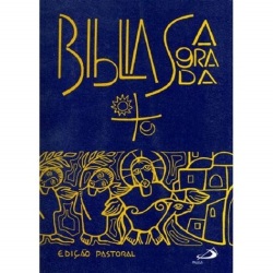 サンパウロ　ポルトガル語聖書　SP3948728068　Biblia Sagrada Pastoral - Media Capa Cristal - Paulus - Livrarias Curitiba
