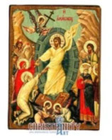 ギリシャ　Iconotechniki S.A　復活　 SKU：SW405     ８．５×６．５cm　  405　8X7 CM