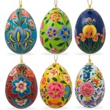 Best Pysanky 　 py5047 　 ウクライナのイースターエッグピサンキ　Garden Flowers Ukrainian Wooden Easter Eggs Ornaments Pysanky