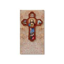 FRATELLI BONELLA　イタリア　祝福のカード　FB507-143 「祈りの十字架」の祝福カード　２２×１２センチ　紙　裏はイタリア語祈り