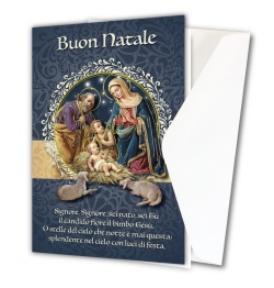 FRATELLI BONELLA　イタリア　封筒つきご絵カード　FB643-2   封筒付き金箔押 クリスマスカード
