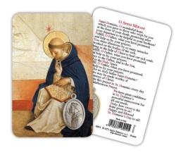 ATSITALIA 　メダイ付きカード　英語　聖ドミニク　6907 メダルがラミネートされた祈りのカード　Saint Dominic - Laminated prayer card with medal