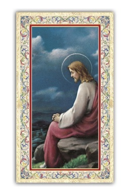 FRATELLI BONELLA　イタリア 金箔押ご絵　FB734-55　ゲッセマネのイエス　　裏面イタリア語祈りカード１０．５×６センチ