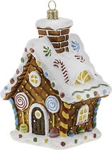 ポーランドガラス細工　　IMPULS　　A2776GB　Gingerbread House　目がぐるぐるジンジャーブレットハウス