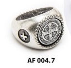 転売不可　イタリア　 LALAF004720 　リング　聖ベネディクト修道院長  　Metal ring with Metal Plate with box