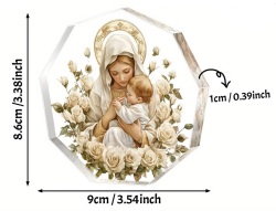 アクリル置物　聖母子置物　８６ｍｍ×９０ｍｍ　
