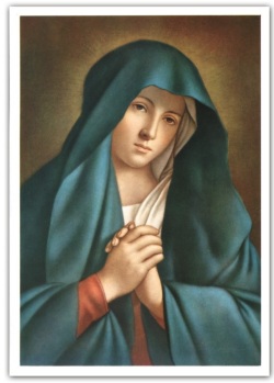 FRATELLI BONELLA　FBPCSARTE7  イタリア　名画ご絵　悲しみの聖母　裏白１５×１０．５センチ（ポストカードサイズ）