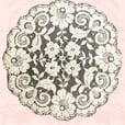 Dentelles Mery de Caudry 　CASAS DE CARMEN　フランス　パブテスマ　ヴェール　ROND　１９５０　アイボリー