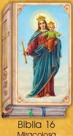 イタリア　紙カード金箔押　聖書型　紙裏白　ご絵　CRBibLia16 　扶助者聖母子　１２．５×７．５センチ　高級紙裏白