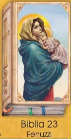 イタリア　紙カード金箔押　聖書型　紙裏白　ご絵　CRBibLia23 　マドニーナ　１２．５×７．５センチ　高級紙裏白