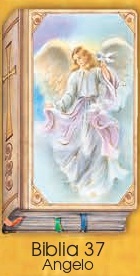 イタリア　紙カード金箔押　聖書型　紙裏白　ご絵　CRBibLia37　天使　　１２．５×７．５センチ　高級紙裏白