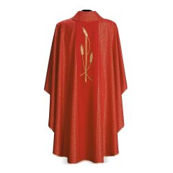 教会住所または寄進者宅のみお届け　イタリア  DESTA社 ラメ糸ウールブレンド  Chasuble 45 カズラ　 赤