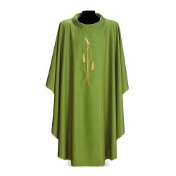 教会住所または寄進者宅のみお届け　イタリア  DESTA社 ラメ糸ウールブレンド  Chasuble 45 カズラ　緑
