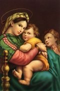 FRATELLI BONELLA　イタリア　ポストカード　FIDES136   小椅子の聖母子　１０×１５ｃｍ　厚手紙　裏面洋はがき仕様　１枚