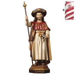 ULPE WOOD ART　イタリア　木彫　巡礼者聖ヤコブ１２センチ　ST. JACOB THE PILGRIM + GIFT BOX UP283000B12