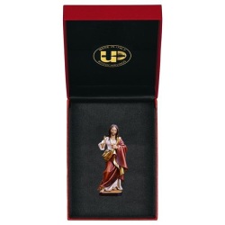 ULPE WOOD ART　イタリア　木彫　みこころの（御心）イエス　７センチ　ハードケース付き　SACRED HEART OF JESUS + CASE　UP275000E7